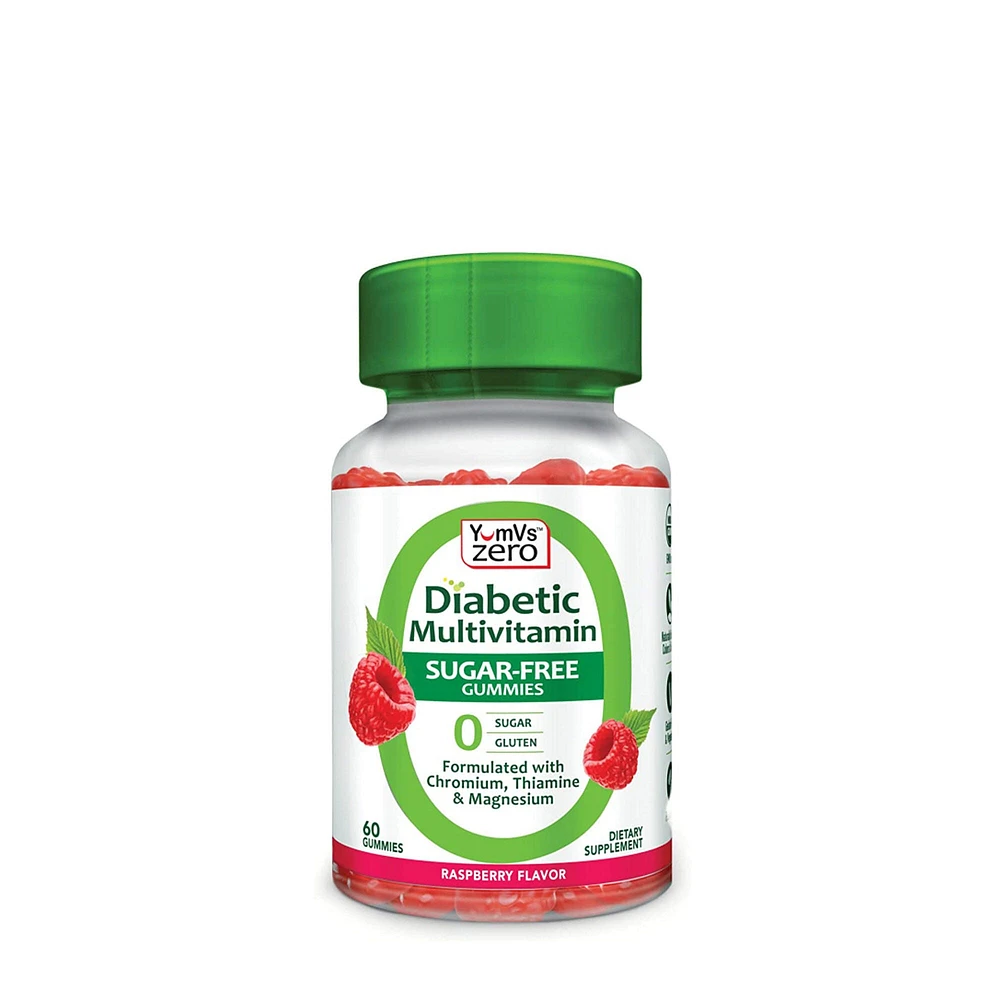 YumVs Diabetic Care Multivitamin Gummies - Raspberry 60 (30 Servings)