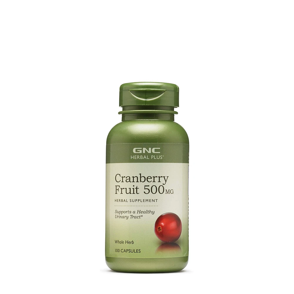 GNC Herbal Plus Cranberry Fruit 500Mg Healthy - 100 Capsules (100 Servings)