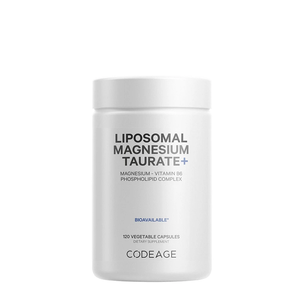 Codeage Liposomal Magnesium Taurate Vitamin B - 120 Vegetable Capsules (60 Servings)