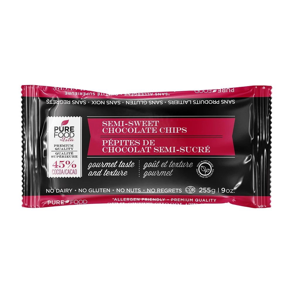 Pure Food Semi-Sweet Chocolate Chips - 255 G Pack