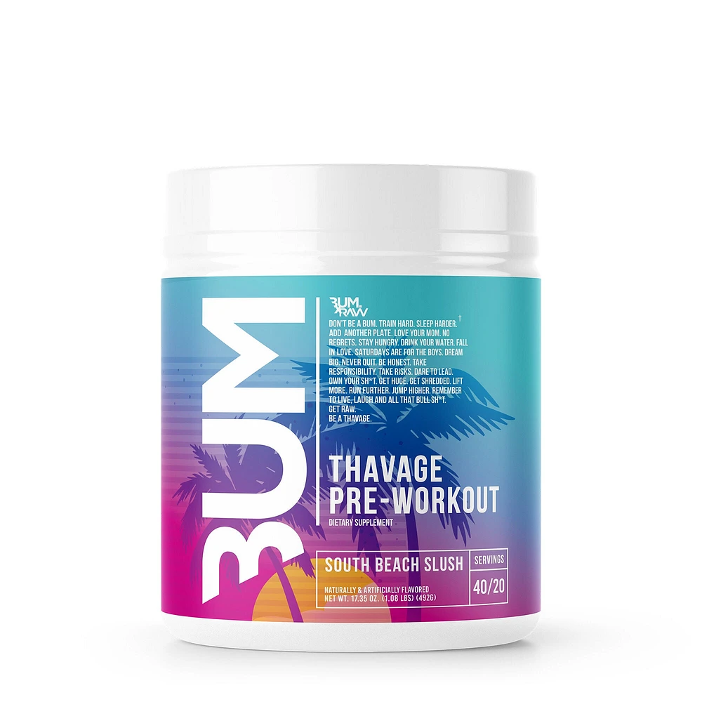 Raw Nutrition Thavage Pre-Workout - South Beach Slush (40 Servings)