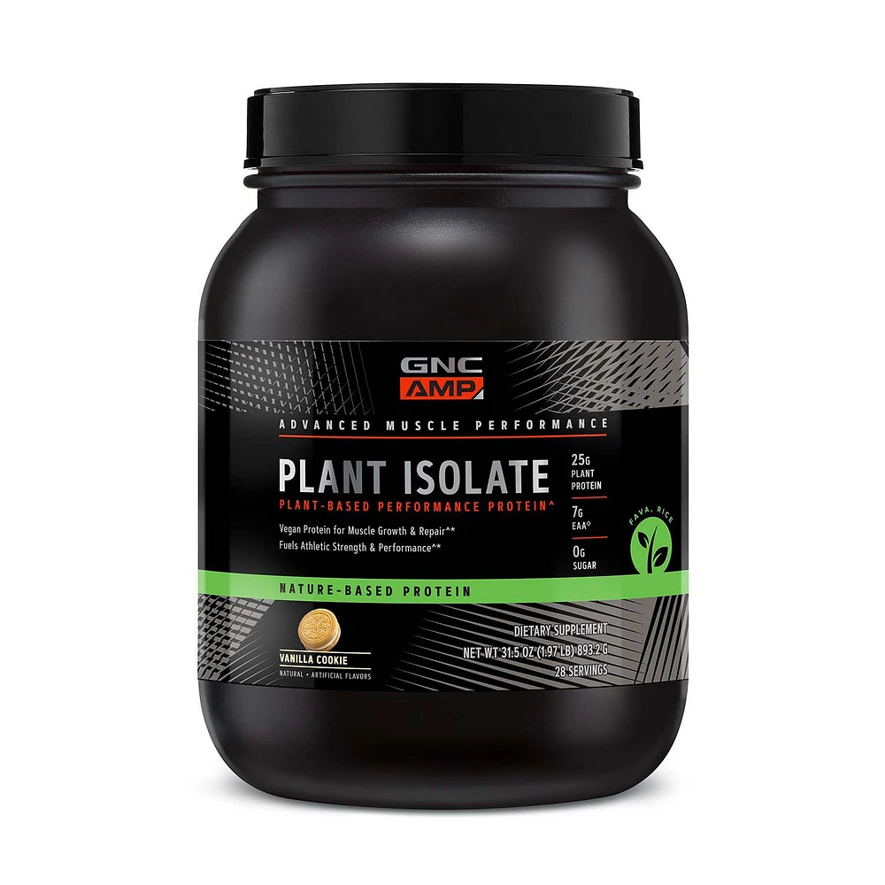 GNC AMP Plant Isolate Protein Vegan - Vanilla Cookie (28 Servings)
