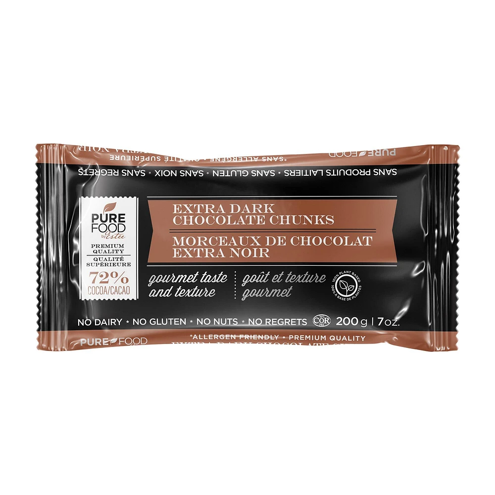 Pure Food Extra Dark Chocolate Chunks - 255 G Pack