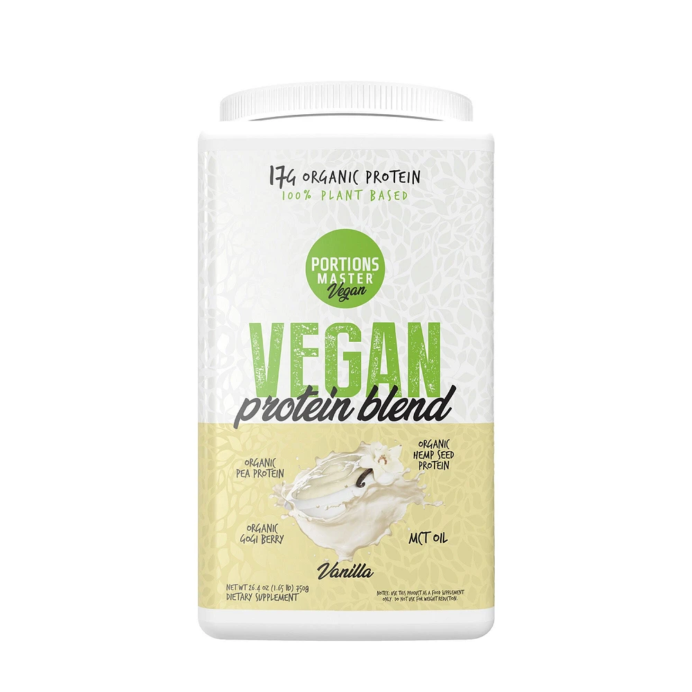 Portions Master Vegan Protein Blend - Vanilla (30 Servings)