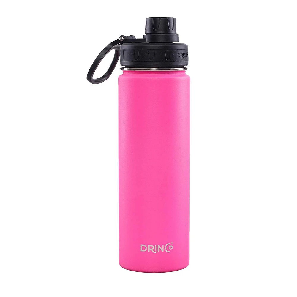 Drinco Sport Vacuum Insulated Stainless Steel Water Bottle - Island Pink 20Oz