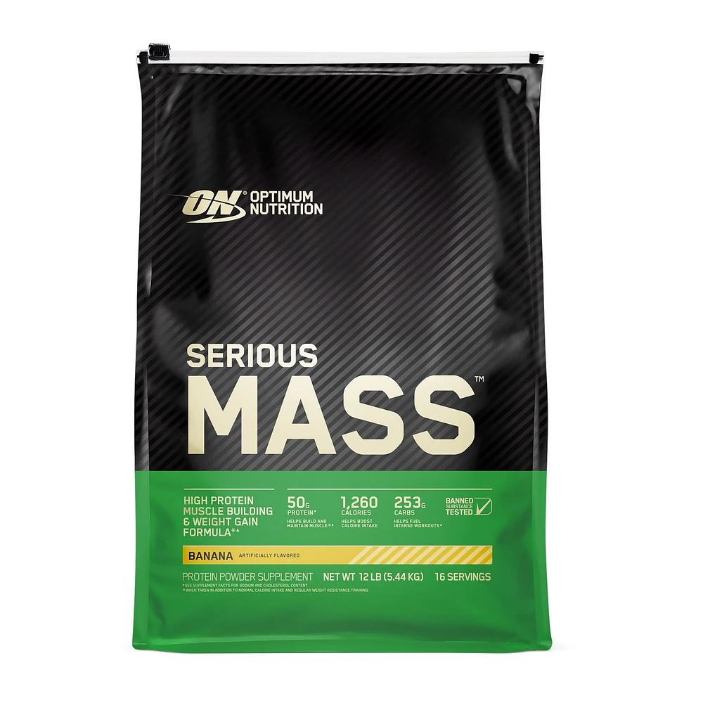 Optimum Nutrition Serious Mass - Banana (16 Servings) 12 lbs.