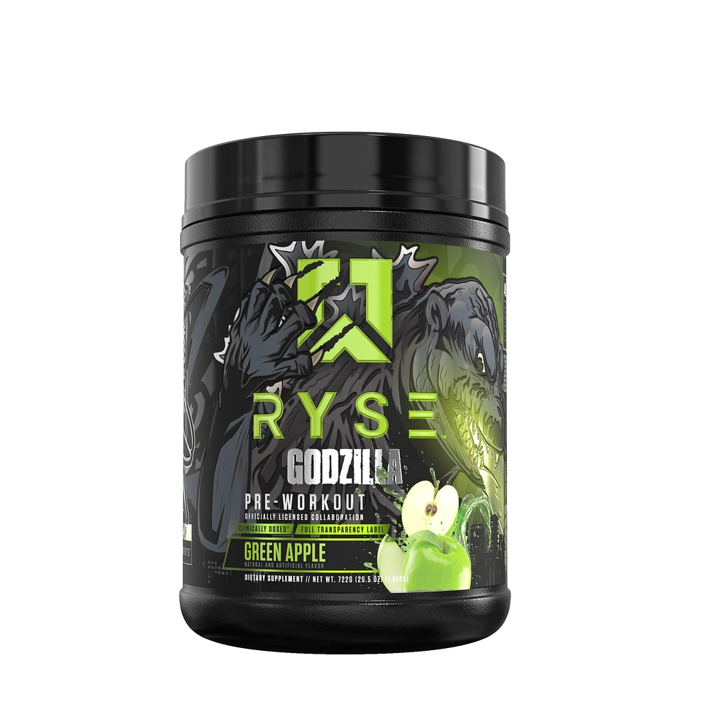 RYSE Godzilla Pre-Workout - Green Apple (40 Servings)