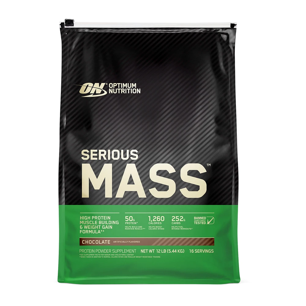 Optimum Nutrition Serious Mass - Chocolate (16 Servings) 12 lbs.