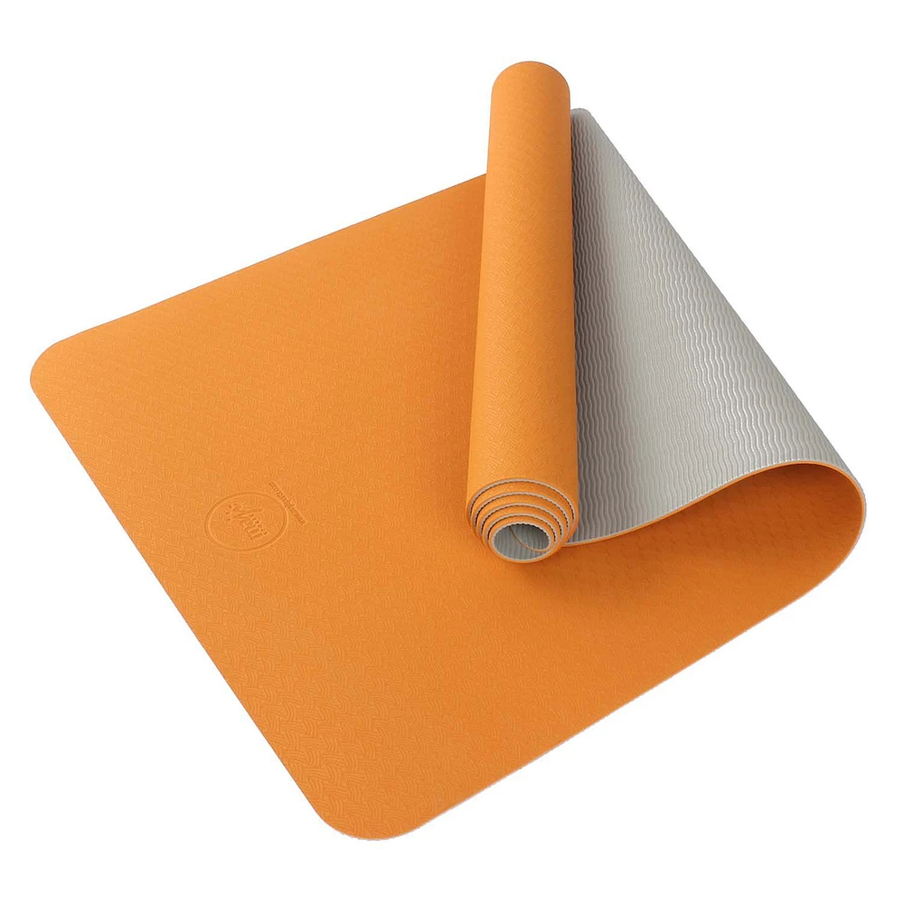 Maji Sports 2 Tone Tpe Yoga Mat - Orange/gray 1