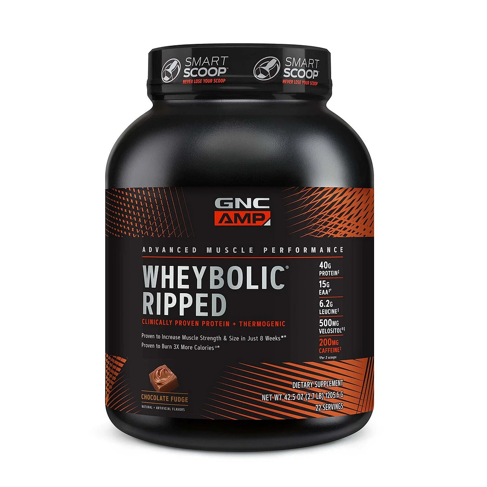 GNC AMP Whey Proteinbolic Ripped Healthy - Chocolate Fudge (22 Servings)