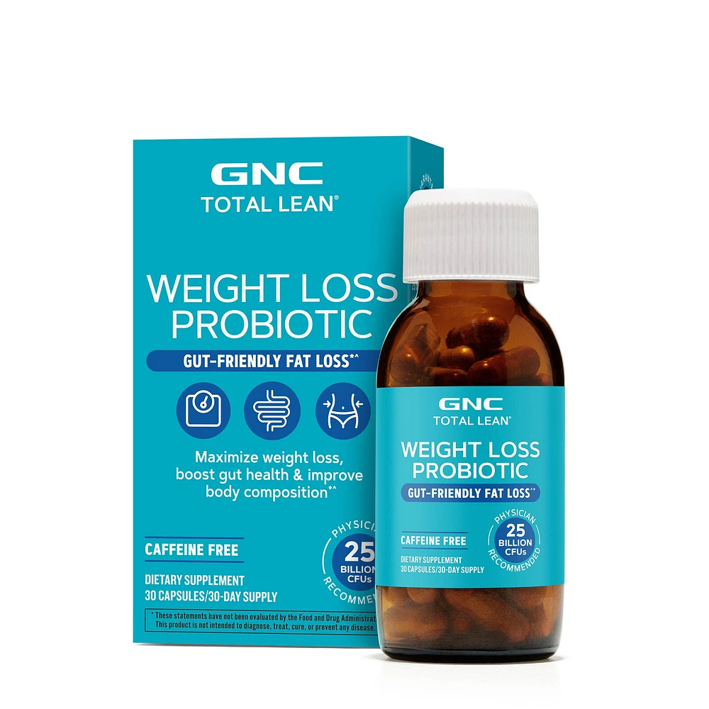 GNC Total Lean Weight Loss Probiotic Vitamin C - 30 Capsules (30 Servings)