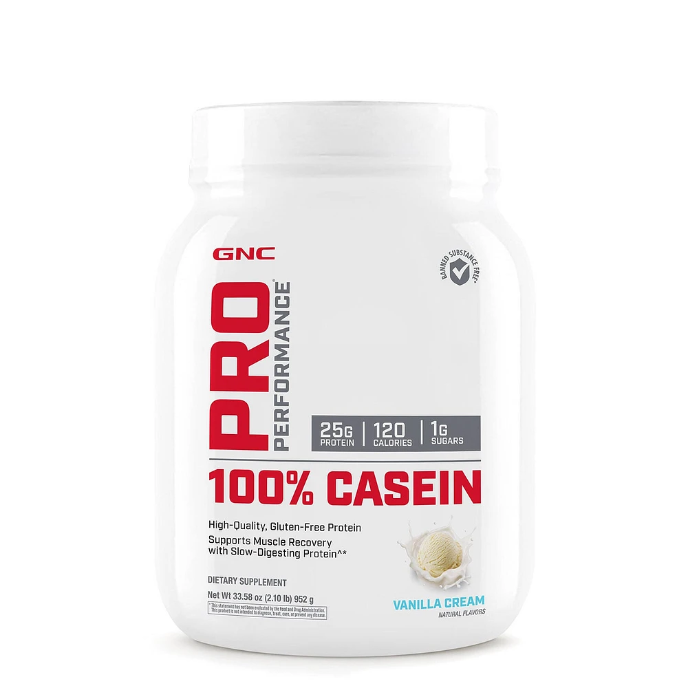 GNC Pro Performance 100% Casein Gluten-Free - Vanilla Cream (28 Servings) 2 lbs.