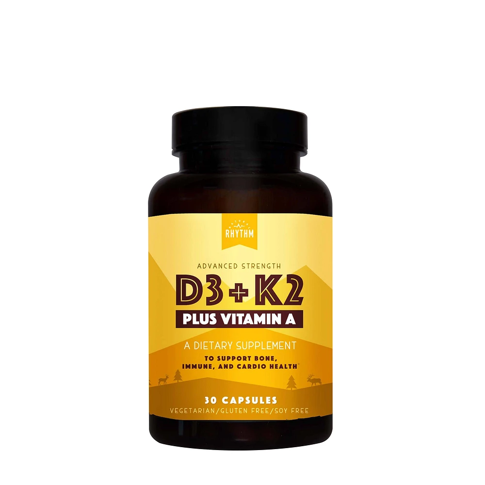 Natural Rhythm D3 + K2 Vitamin a - 30 Capsues (30 Servings) Capsules