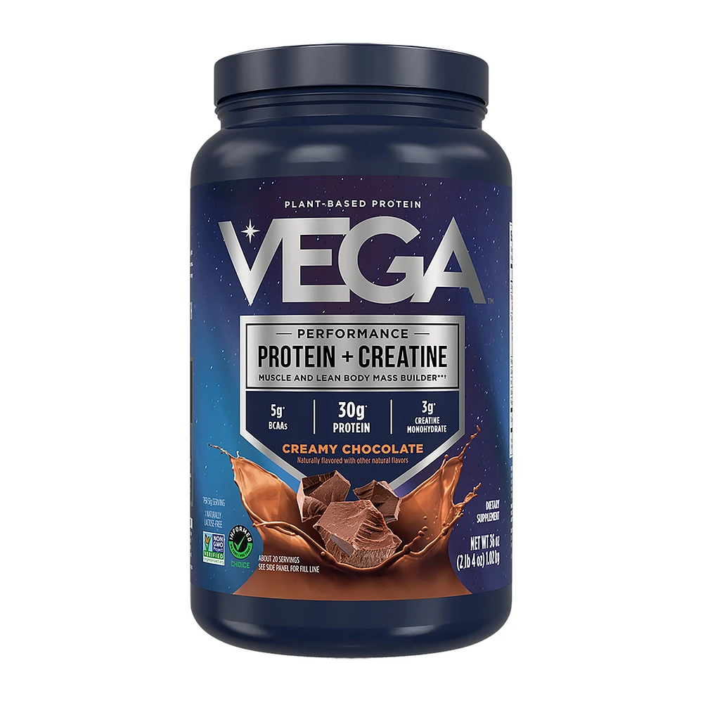 Vega Protein + Creatine Vegan - Creamy Chocolate (20 Servings)
