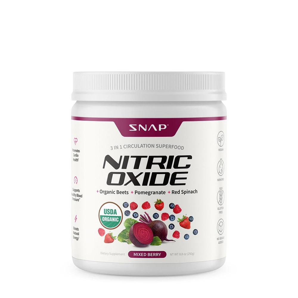 SNAP Supplements Nitric Oxide Organic Beets Vegan - 8.8 Oz. (30 Servings)