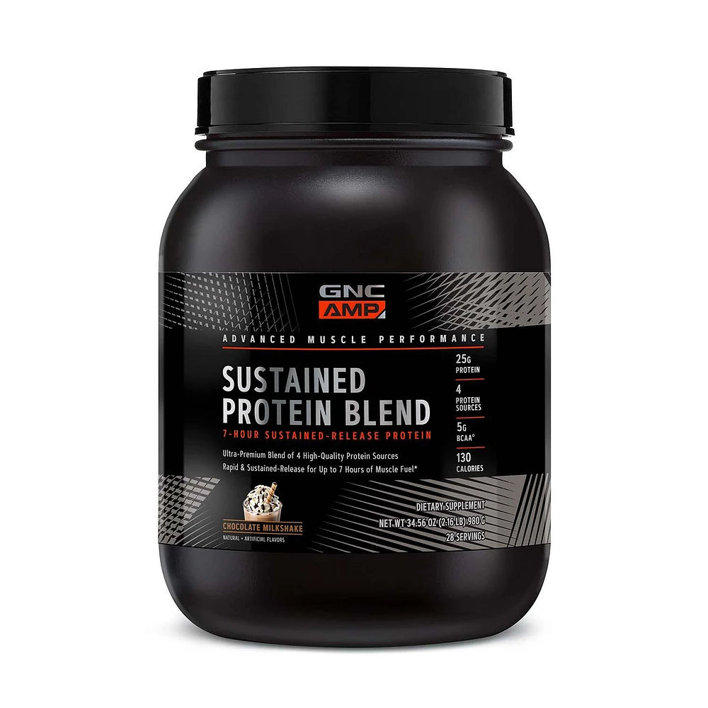 GNC AMP Sustained Protein Blend - Chocolate Milkshake (28 Servings)