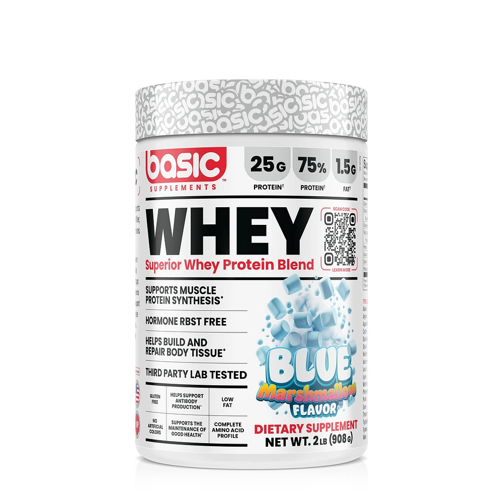 Basic Supplements Whey Protein Blend - Blue Marshmallow (27 Servings)