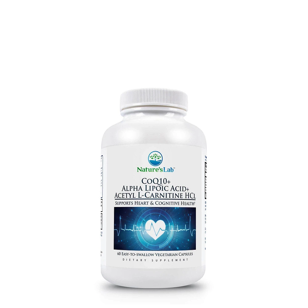 Nature's Lab Coq10 + Alpha Lipoic Acid Acetyl L-Carnitine Hcl - 60 Capsules (30 Servings)