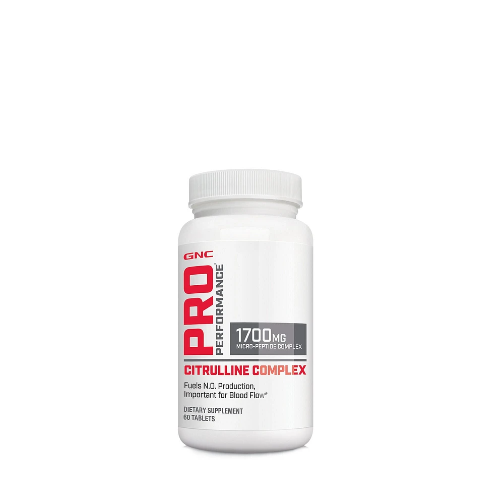 GNC Pro Performance Citrulline Complex 1700Mg Gluten-Free - 60 Tablets (30 Servings)