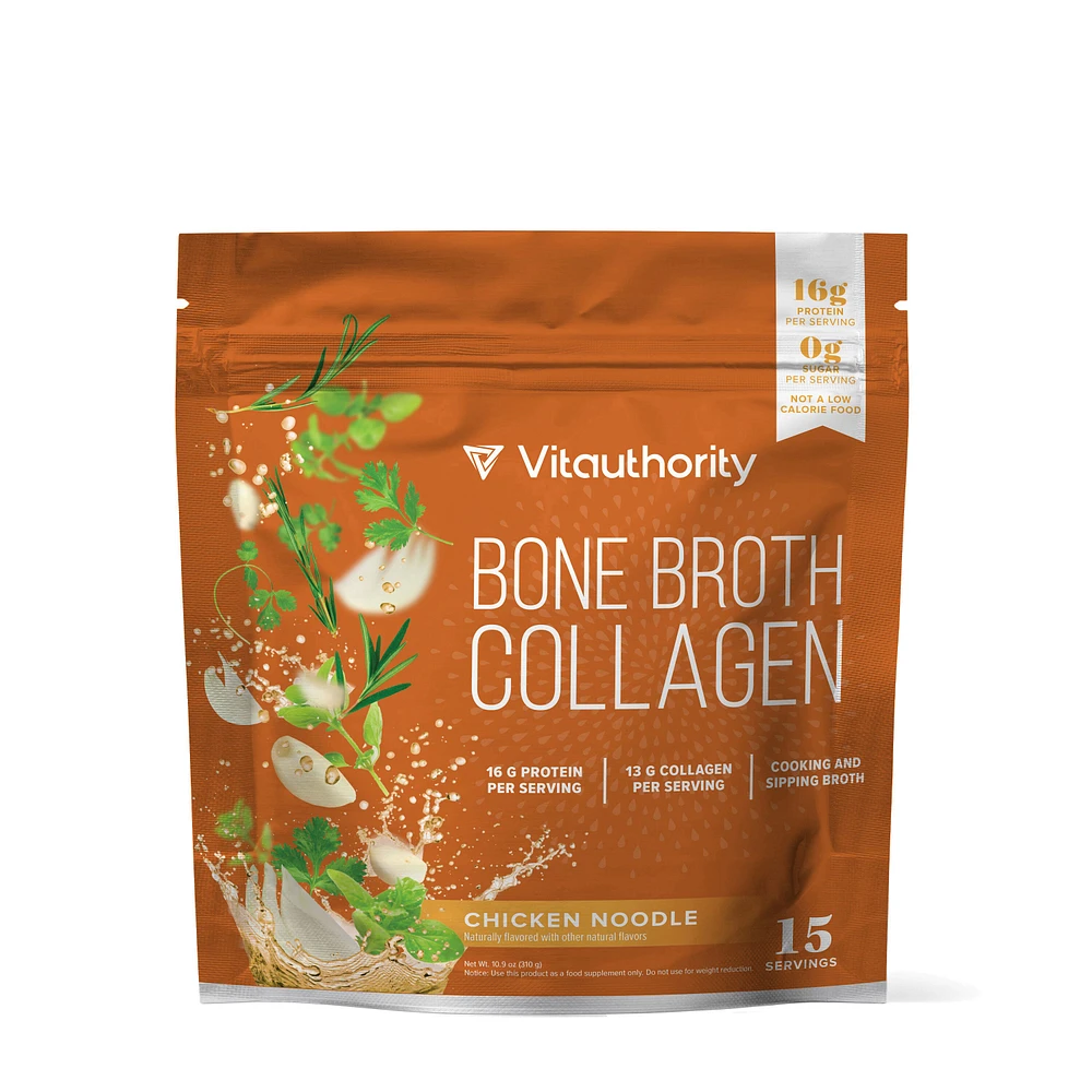 Vitauthority Bone Broth Collagen - Chicken Noodle (15 Servings)