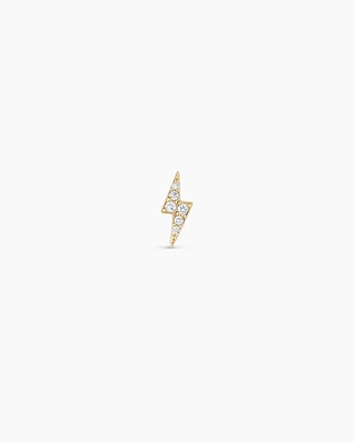 Diamond Lightning Single Stud