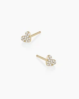 Diamond Pavé Heart Studs