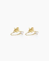 Pearl Newport Chain Huggies