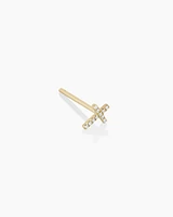 Diamond Cross Single Stud