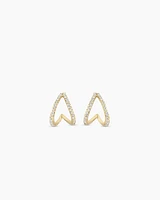 Diamond Pavé Split Huggies