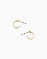 Lab Grown Diamond Circle Stud Huggies