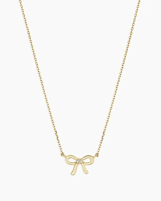 Diamond Put a Bow on it Necklace