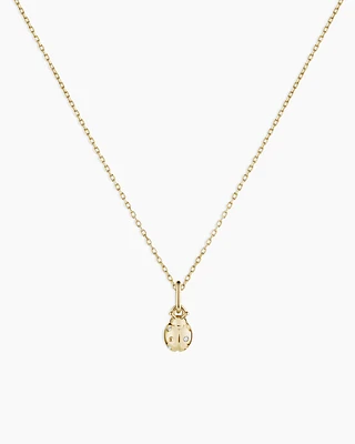 Diamond Ladybug Charm Necklace