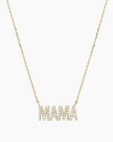 Diamond Pavé Mama Necklace