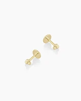 14k Gold Trio Flat Back Studs