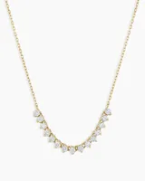 Diamond Cluster Row Necklace