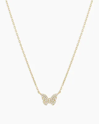Diamond Butterfly Necklace