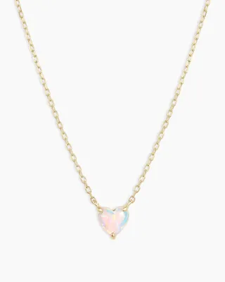 Opal Heart Necklace