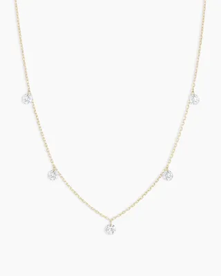Floating Diamond Flutter Necklace