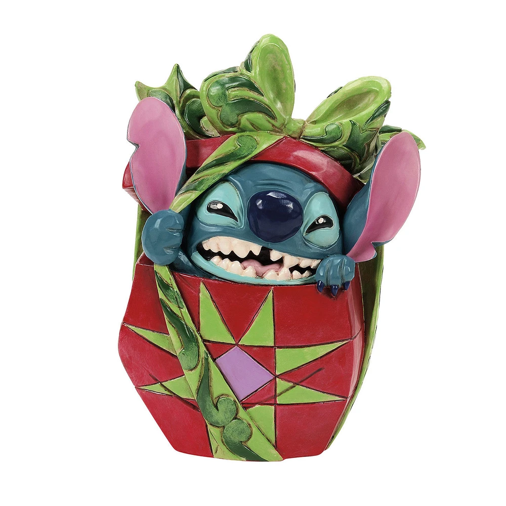 Jim Shore Disney Stitch Breaking Out of Present Figurine, 5" for only USD 50.00 | Hallmark