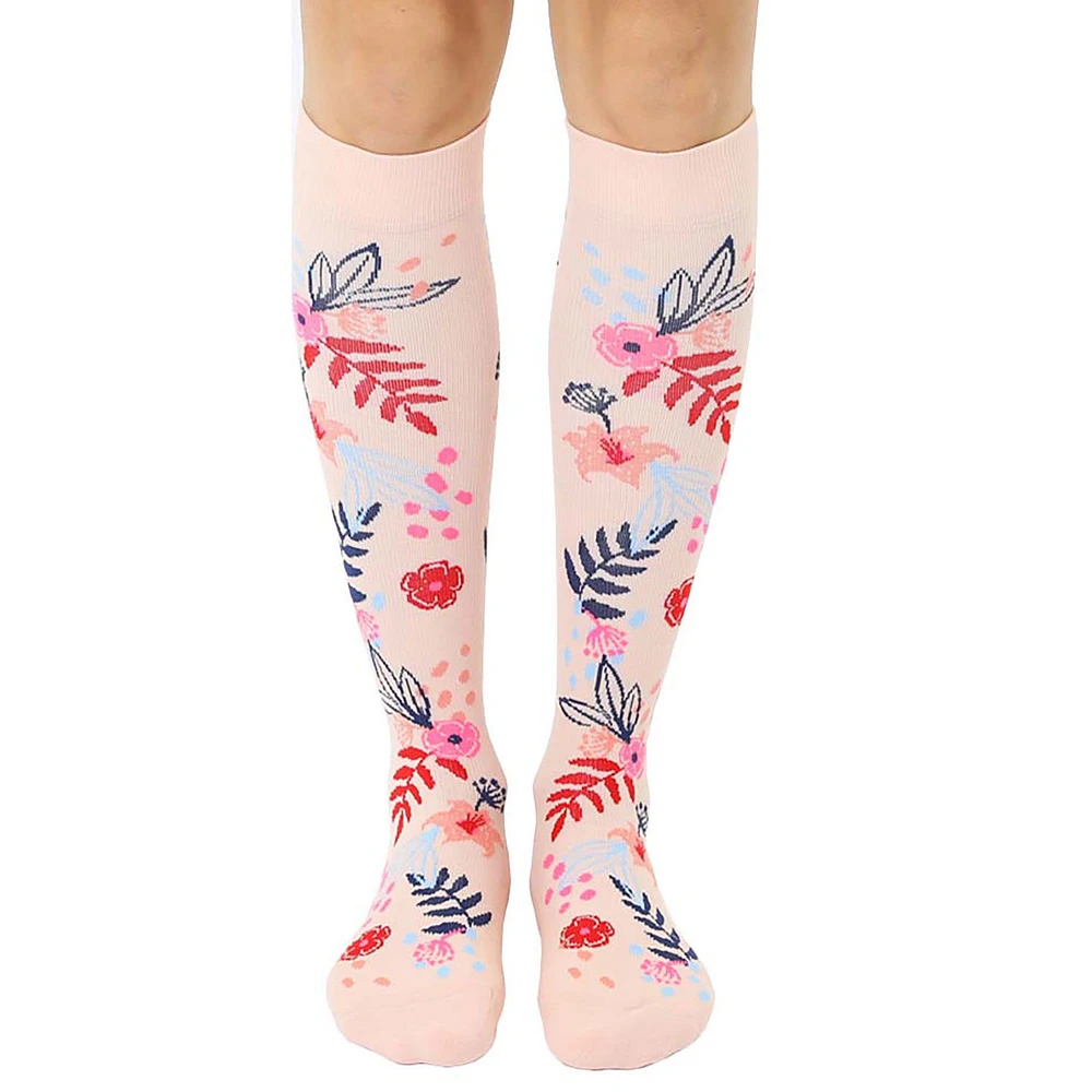 Living Royal Peach Floral Compression Socks for only USD 15.00 | Hallmark
