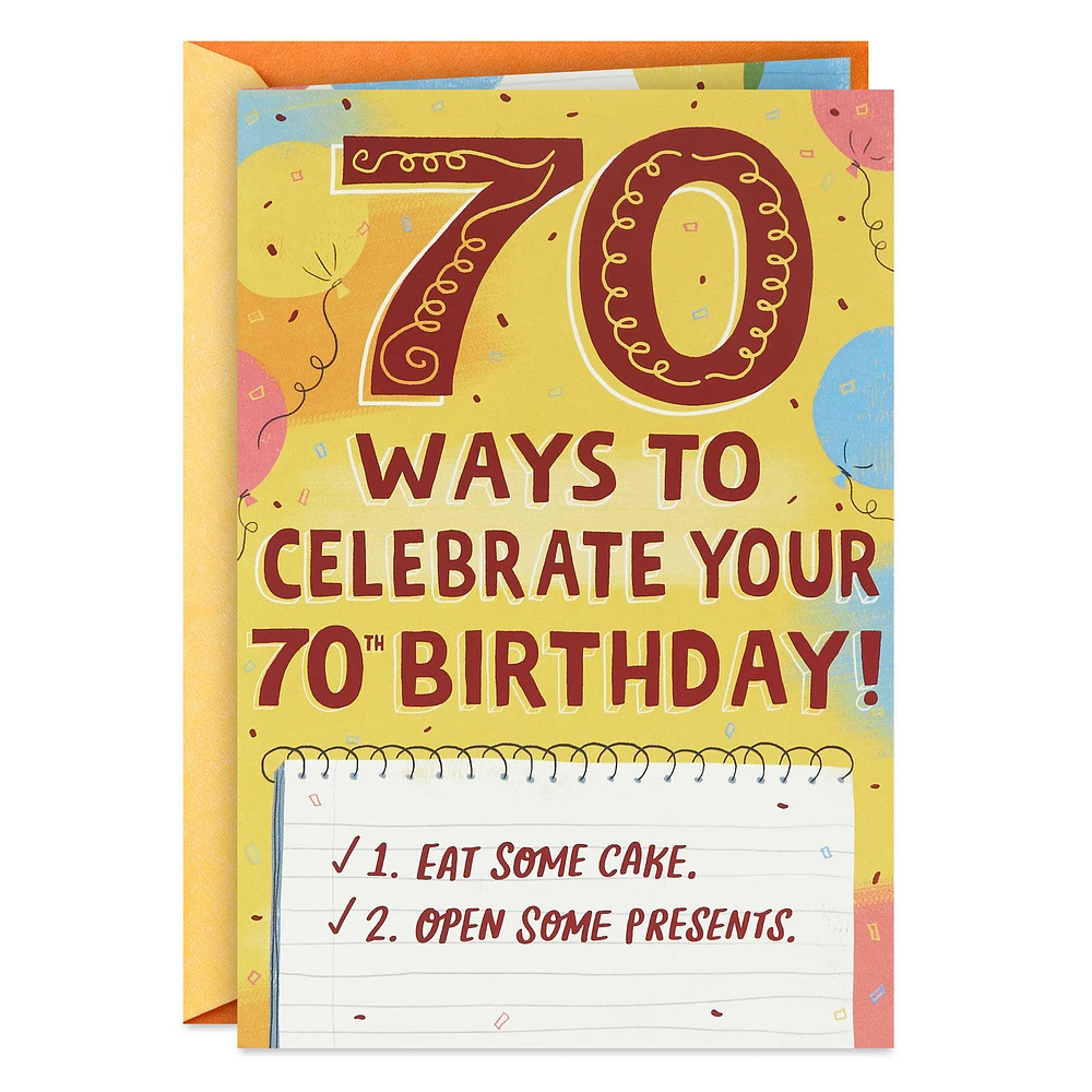 Ways to Celebrate Funny Pop-Up 70th Birthday Card for only USD 4.99 | Hallmark