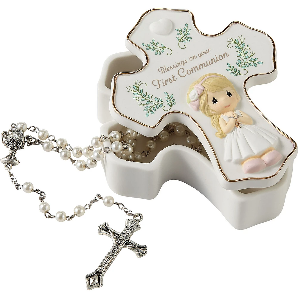 Precious Moments Blessings On Your First Communion Girl Rosary Box With Rosary for only USD 35.00 | Hallmark