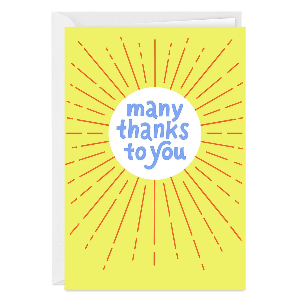 Many Thanks to You Starburst Custom Thank You Card for only USD 4.99 | Hallmark