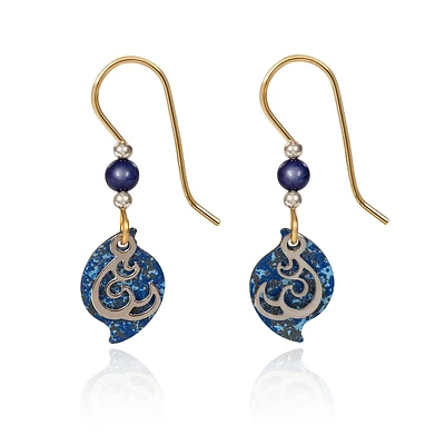 Silver Forest Modern Blue and Silver Metal Filigree Drop Earrings for only USD 19.00 | Hallmark