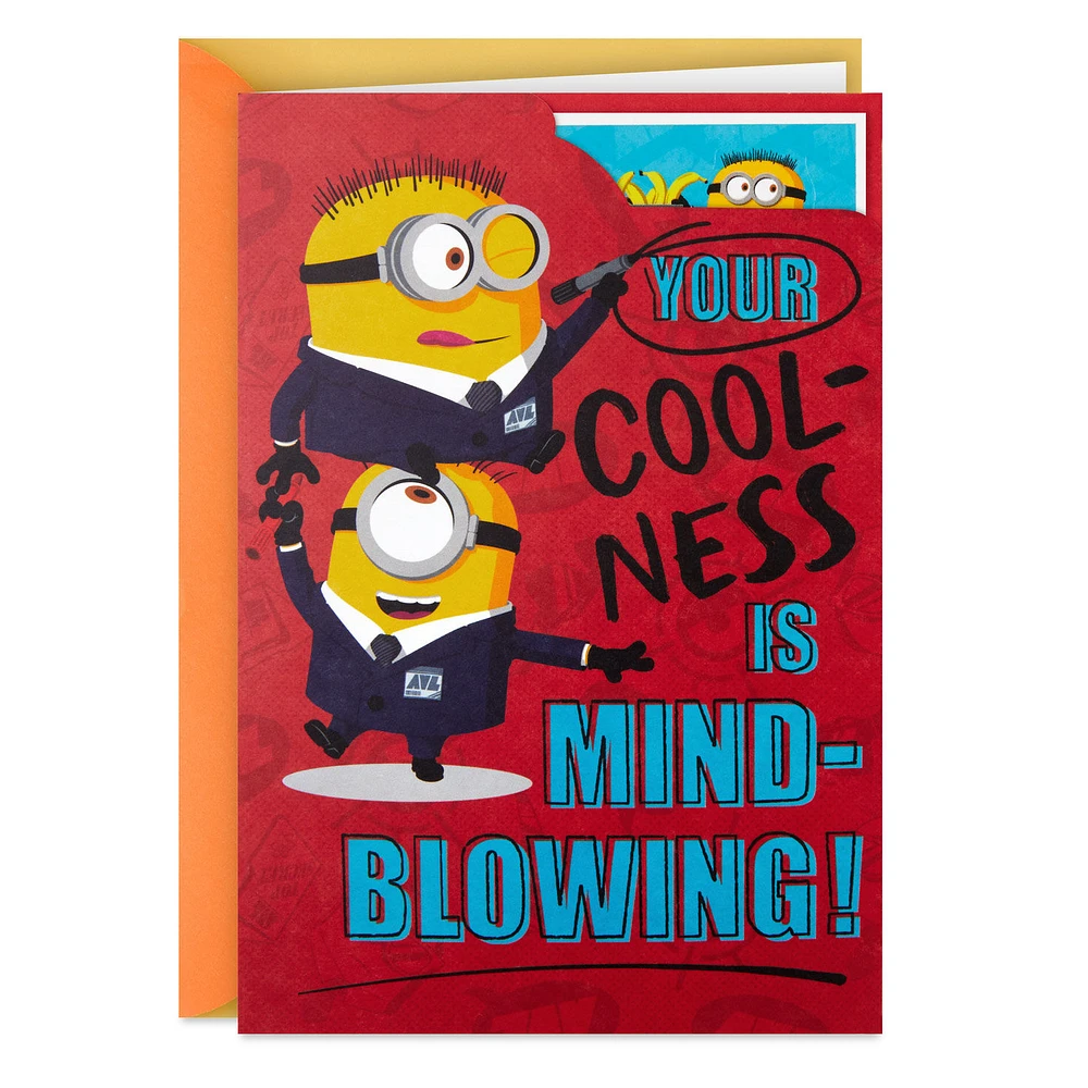 Despicable Me 4 Mind-blowing Coolness Minions Birthday Card for Kids With Stickers for only USD 4.99 | Hallmark