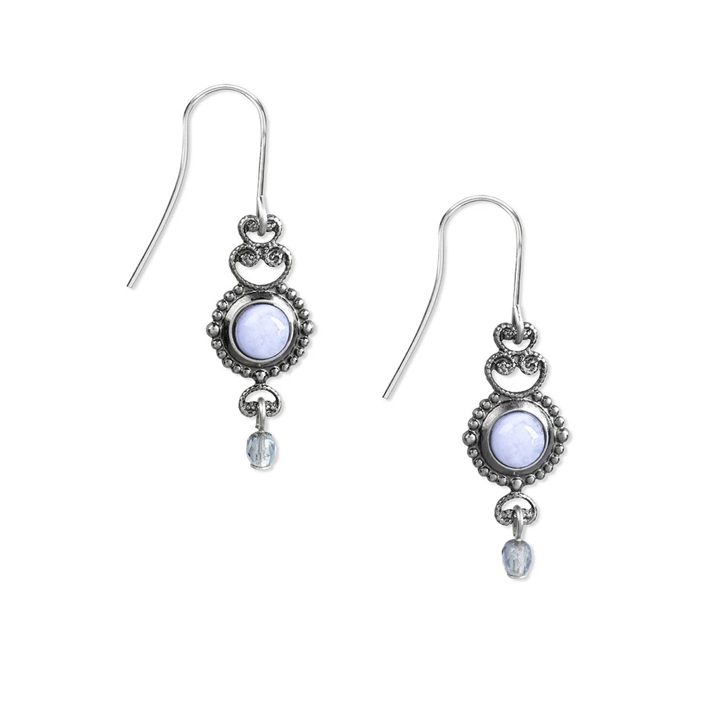 Silver Forest Silver-Tone Filigree and Blue Stone Drop Earrings for only USD 21.00 | Hallmark