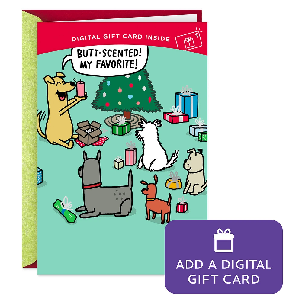 Dog Opening Presents Gift Card Greeting Funny Christmas Card for only USD 4.99 | Hallmark