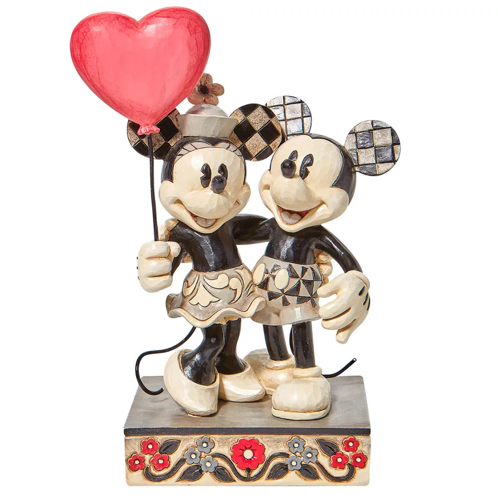 Jim Shore Disney Mickey and Minnie Heart Figurine, 7.25" for only USD 79.99 | Hallmark