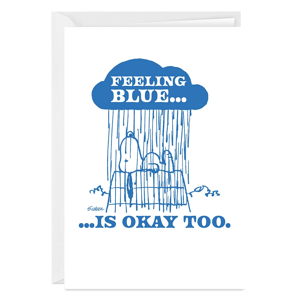 Peanuts® Snoopy Feeling Blue Custom Thinking of You Card for only USD 4.99 | Hallmark