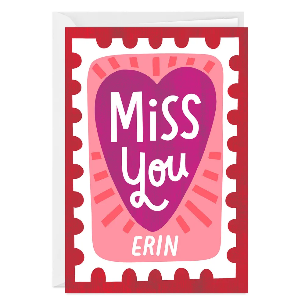 My Heart's With You Custom Miss You Card for only USD 4.99 | Hallmark